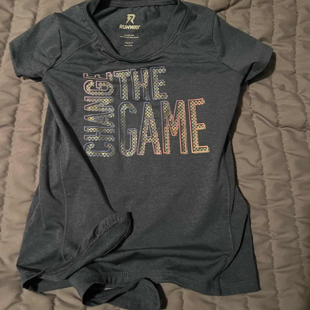 Runway Charcoal Kids Tee with Colorful Print